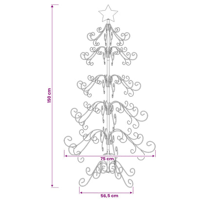 Metal Christmas Tree KUOPIO 150 cm steel White