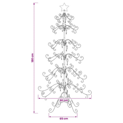 Metal Christmas Tree KUOPIO 180 cm Steel White