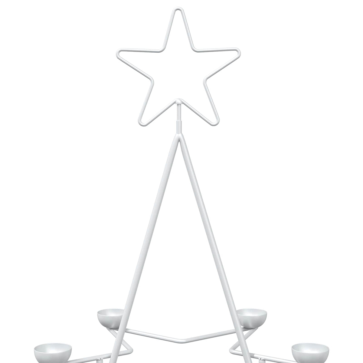 Metal Christmas Tree with Holder KUOPIO 140 cm Steel White