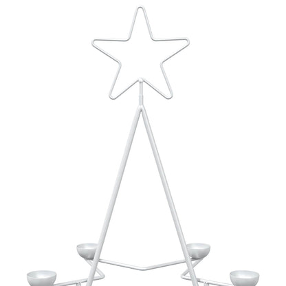Metal Christmas Tree with Holder KUOPIO 140 cm Steel White