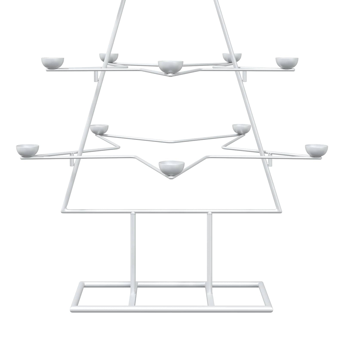 Metal Christmas Tree with Holder KUOPIO 140 cm Steel White
