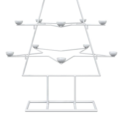 Metal Christmas Tree with Holder KUOPIO 140 cm Steel White