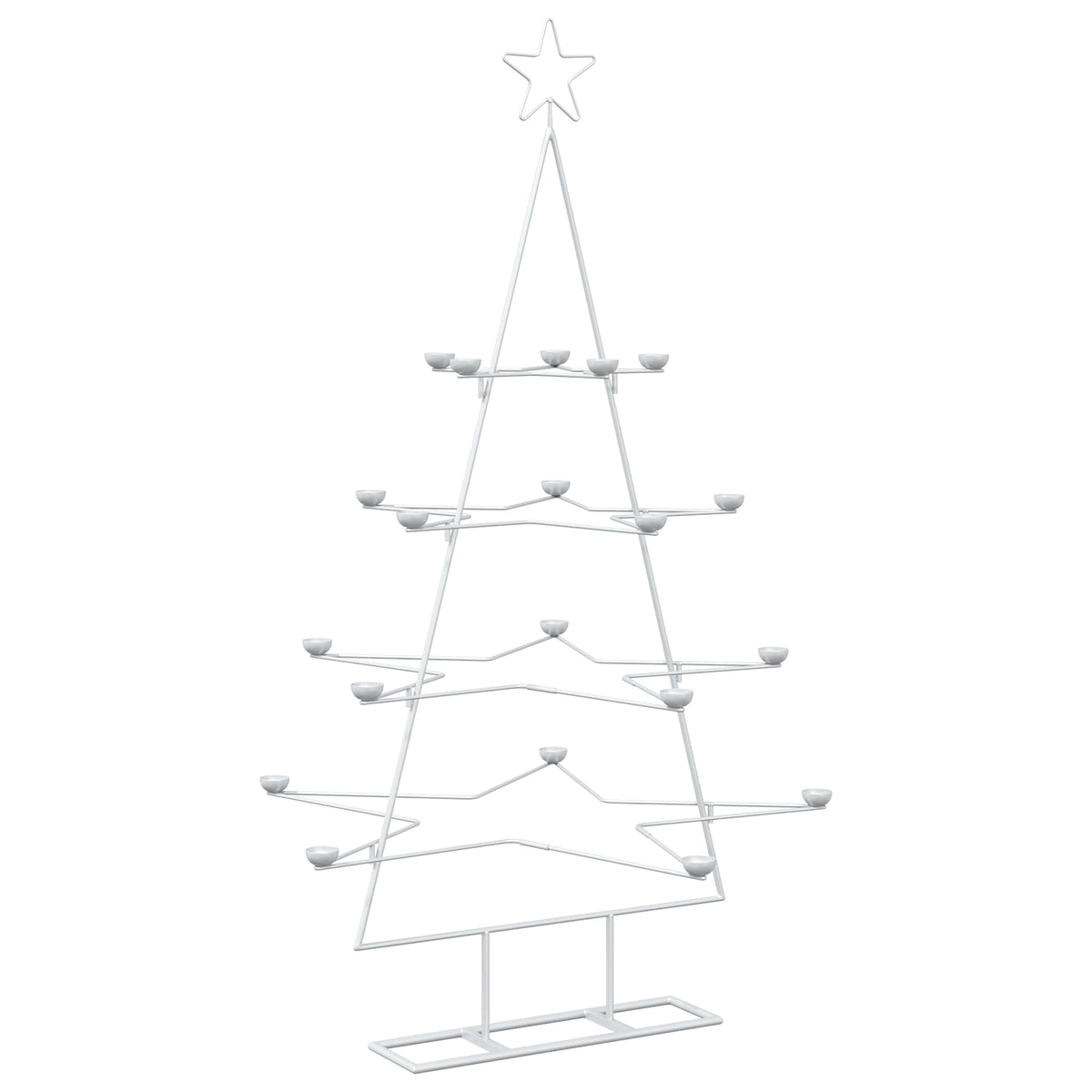 Metal Christmas Tree with Holder KUOPIO 140 cm Steel White