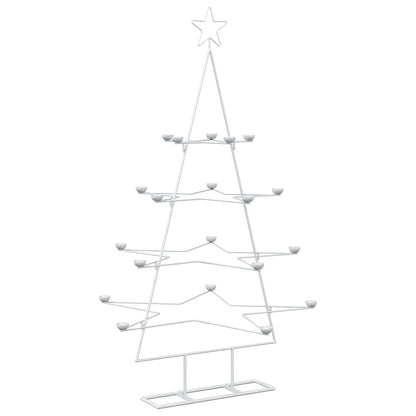 Metal Christmas Tree with Holder KUOPIO 140 cm Steel White