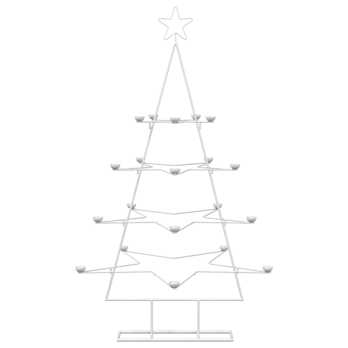 Metal Christmas Tree with Holder KUOPIO 140 cm Steel White