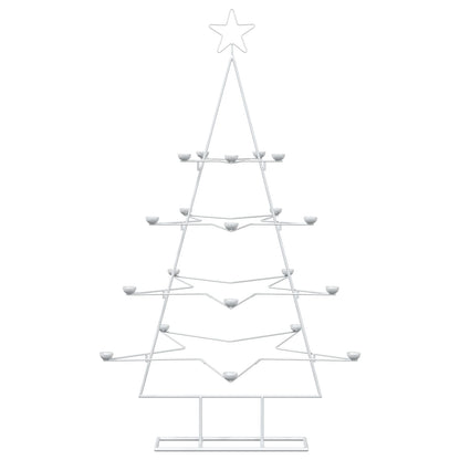 Metal Christmas Tree with Holder KUOPIO 140 cm Steel White