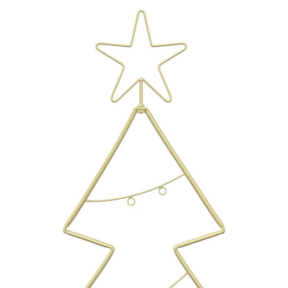 Metal Christmas Tree with Stand KUOPIO 210 cm Steel Gold