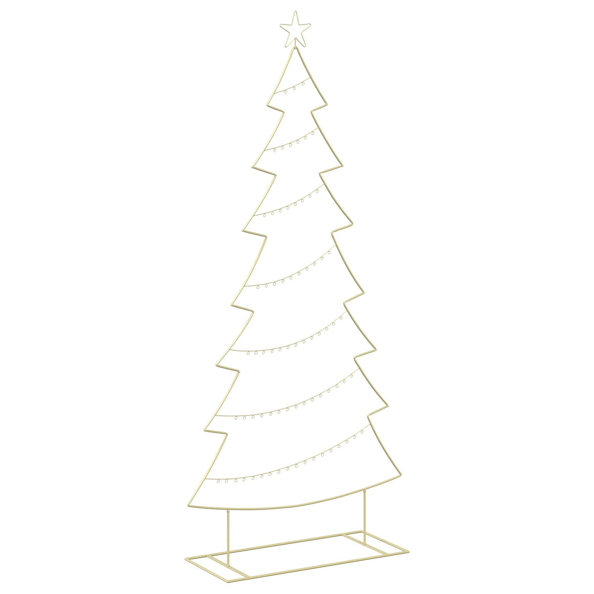 Metal Christmas Tree with Stand KUOPIO 210 cm Steel Gold