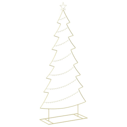 Metal Christmas Tree with Stand KUOPIO 210 cm Steel Gold