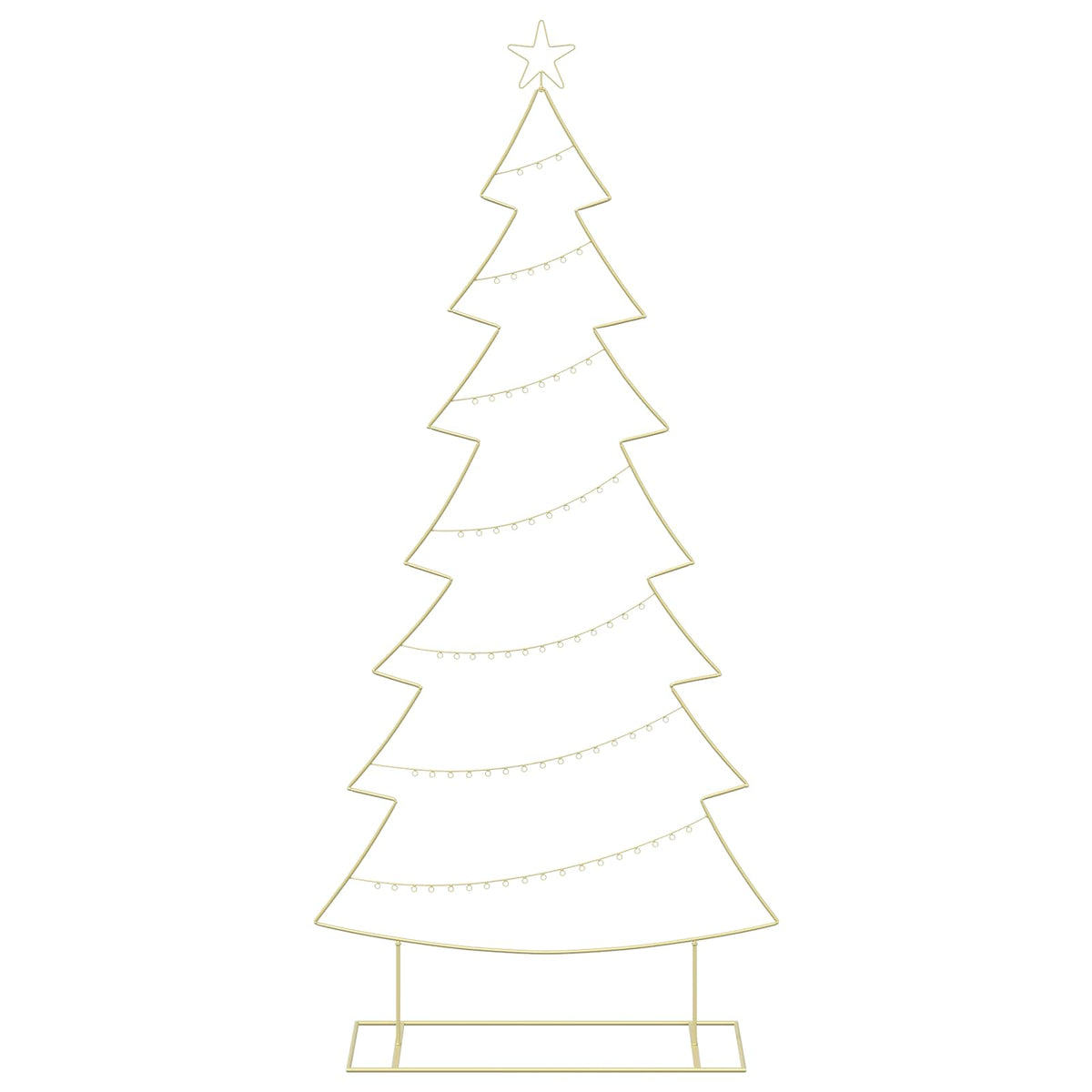 Metal Christmas Tree with Stand KUOPIO 210 cm Steel Gold