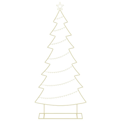 Metal Christmas Tree with Stand KUOPIO 210 cm Steel Gold