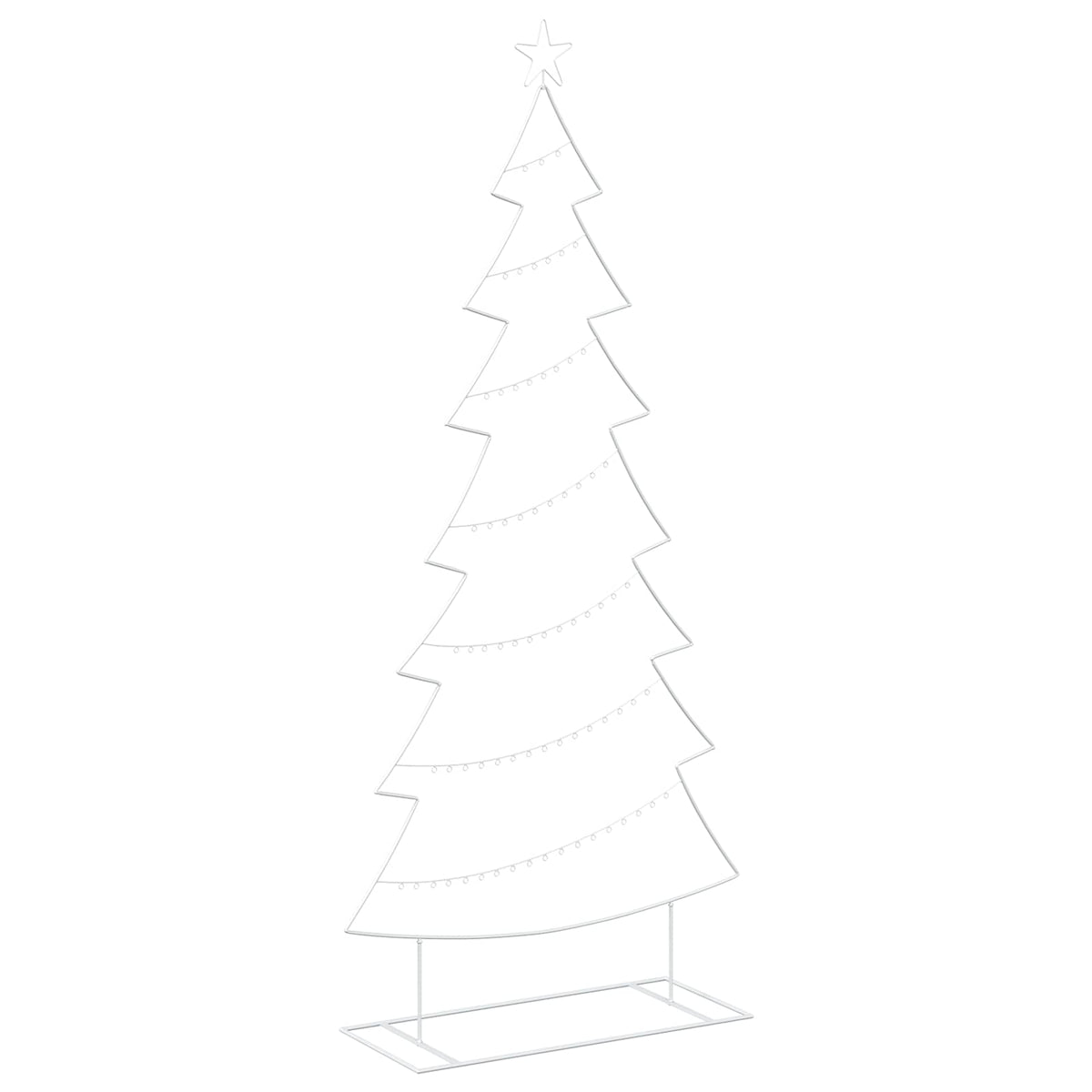Metal Christmas Tree with Stand KUOPIO 210 cm Steel White