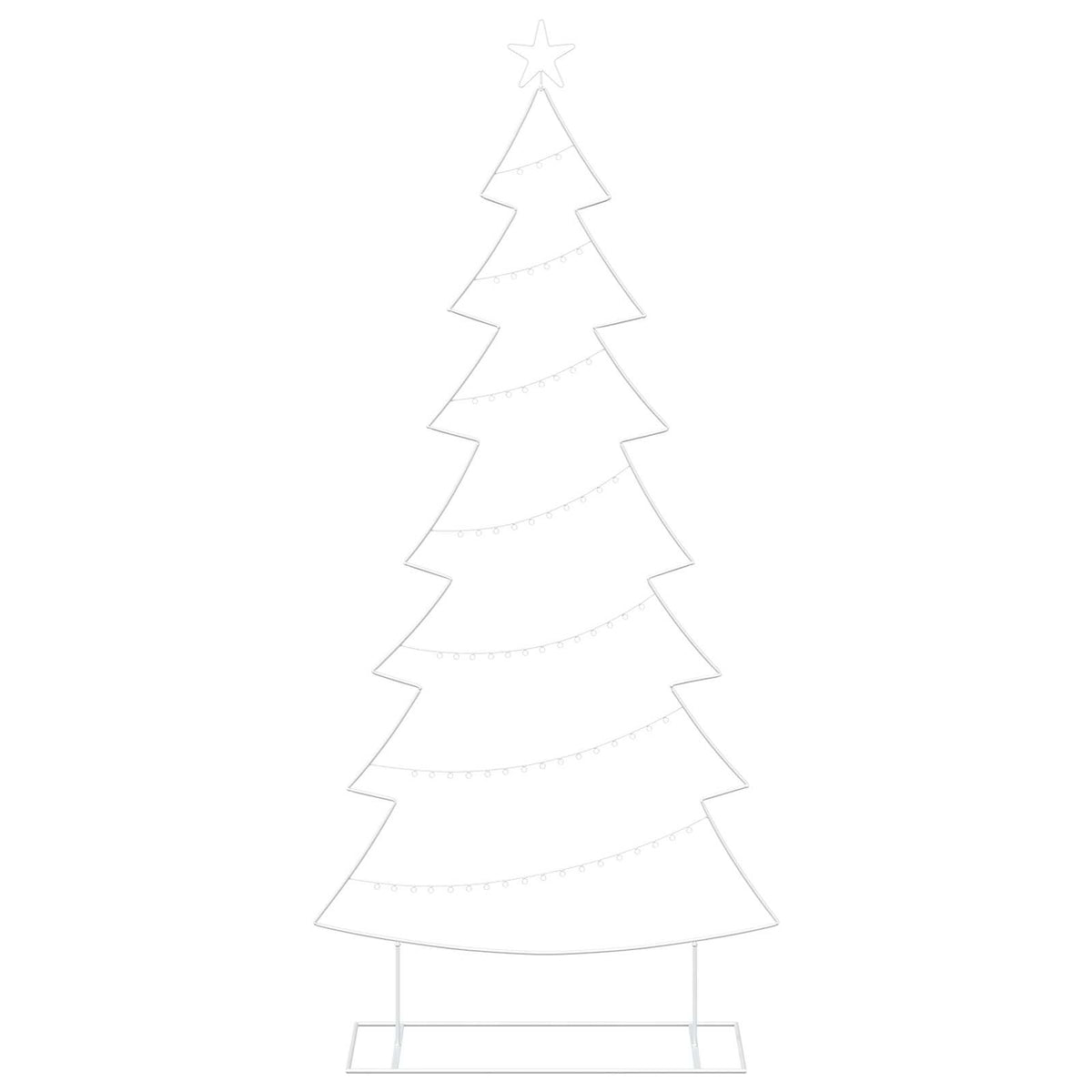 Metal Christmas Tree with Stand KUOPIO 210 cm Steel White