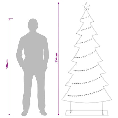 Metal Christmas Tree with Stand KUOPIO 210 cm Steel White