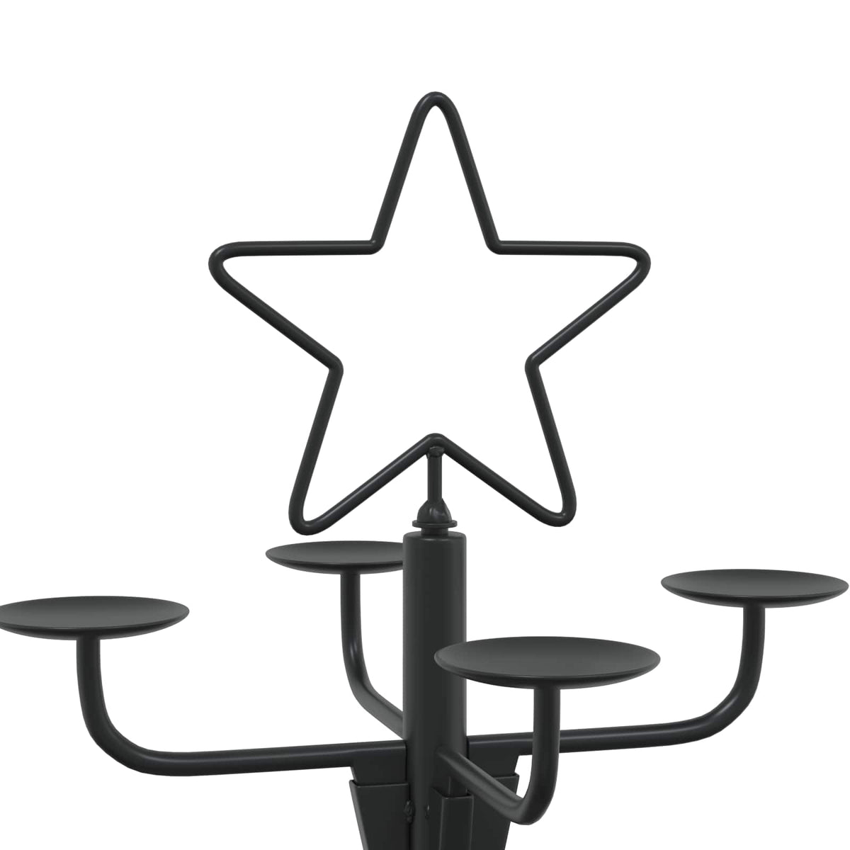 Metal Christmas Tree with Holder KUOPIO 150 cm Steel Black