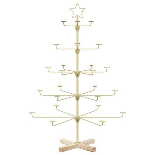Metal Christmas Tree with Holder KUOPIO 125 cm Steel Gold