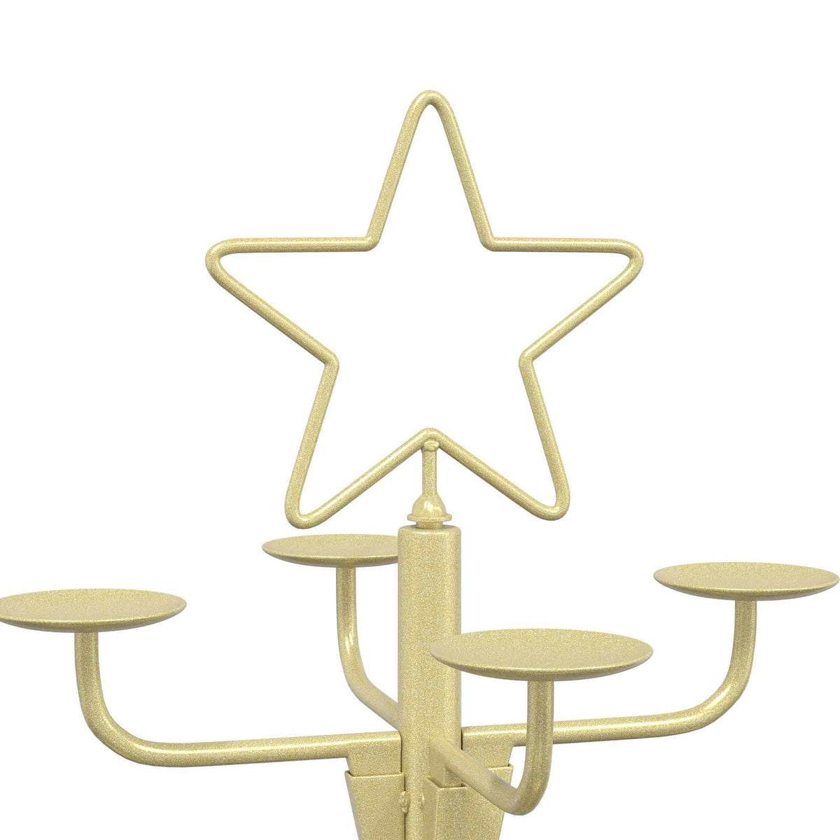 Metal Christmas Tree with Holder KUOPIO 150 cm Steel Gold