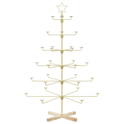 Metal Christmas Tree with Holder KUOPIO 150 cm Steel Gold