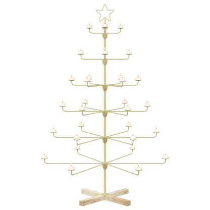 Metal Christmas Tree with Holder KUOPIO 150 cm Steel Gold