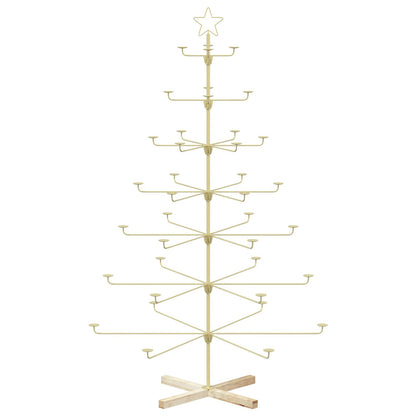 Metal Christmas Tree with Holder KUOPIO 180 cm Steel Gold