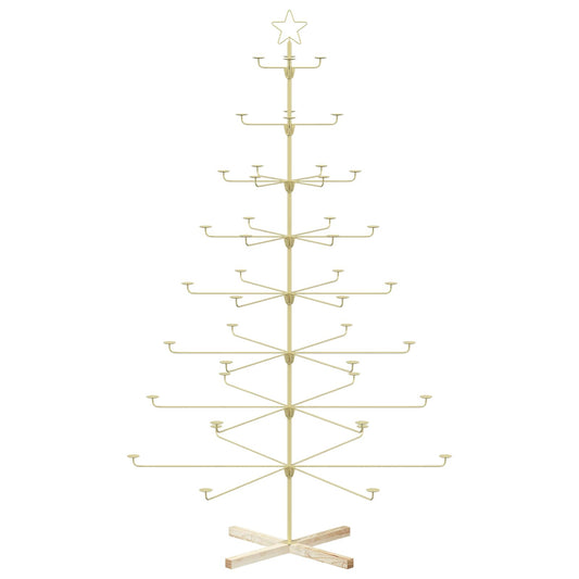 Metal Christmas Tree with Holder KUOPIO 210 cm Steel Gold