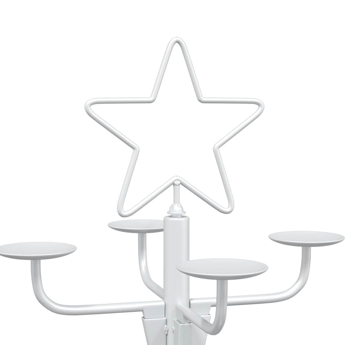 Metal Christmas Tree with Holder KUOPIO 125 cm Steel White
