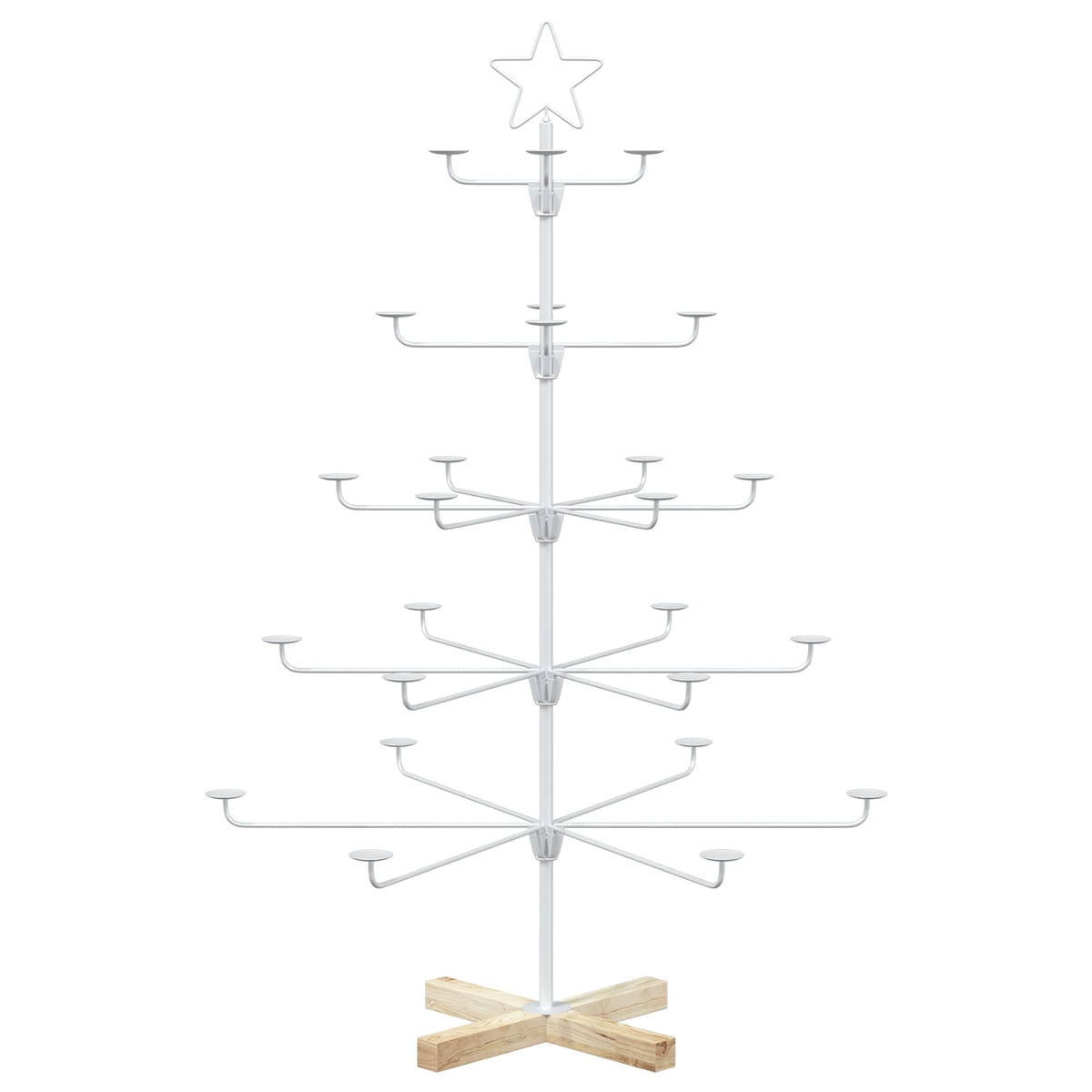 Metal Christmas Tree with Holder KUOPIO 125 cm Steel White