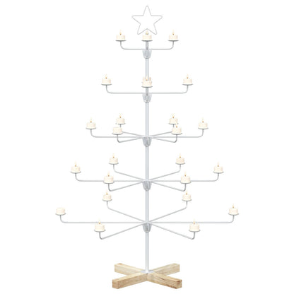 Metal Christmas Tree with Holder KUOPIO 125 cm Steel White