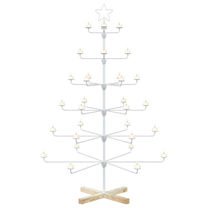 Metal Christmas Tree with Holder KUOPIO 150 cm Steel White