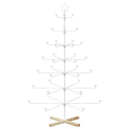 Metal Christmas Tree with Holder KUOPIO 180 cm Steel White