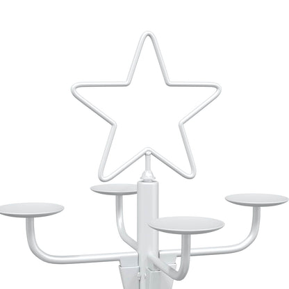 Metal Christmas Tree with Holder KUOPIO 210 cm Steel White