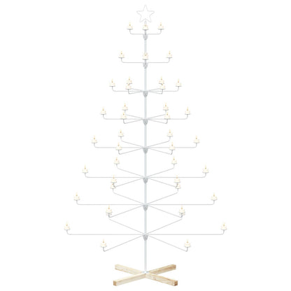Metal Christmas Tree with Holder KUOPIO 210 cm Steel White