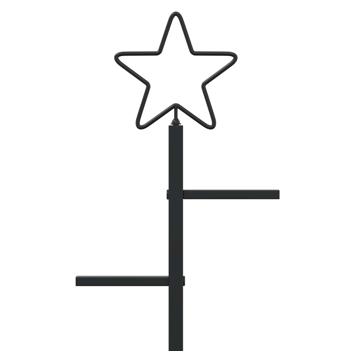 Metal Christmas Tree with Stand KUOPIO 210 cm Steel Black