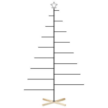 Metal Christmas Tree with Stand KUOPIO 210 cm Steel Black