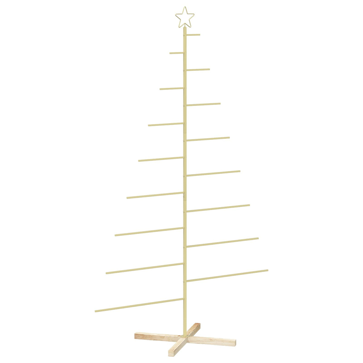 Metal Christmas Tree KUOPIO 210 cm Steel Gold