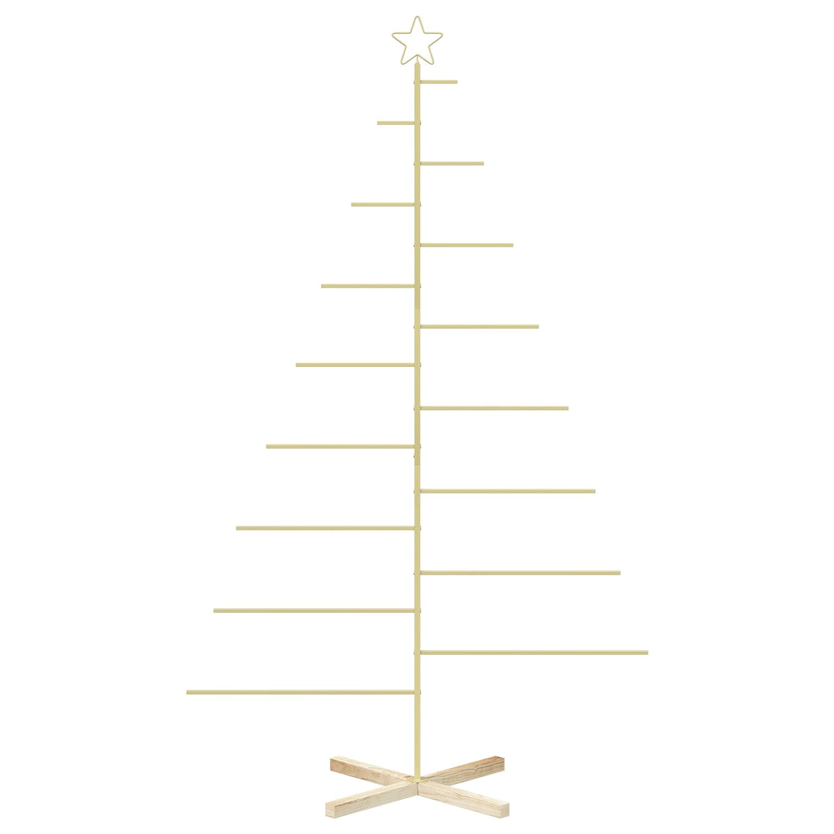 Metal Christmas Tree KUOPIO 210 cm Steel Gold
