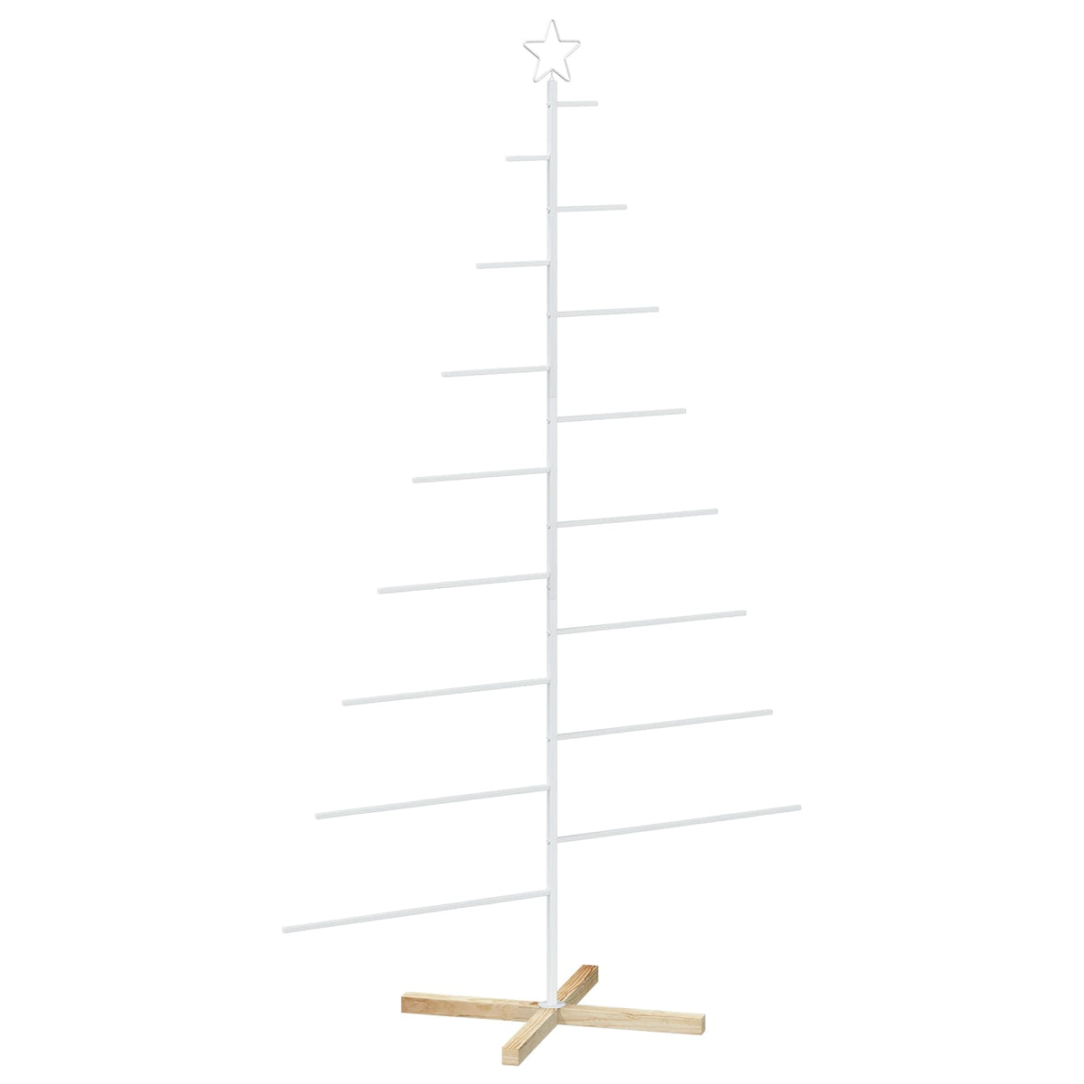 Metal Christmas Tree with Stand KUOPIO 210 cm Steel White