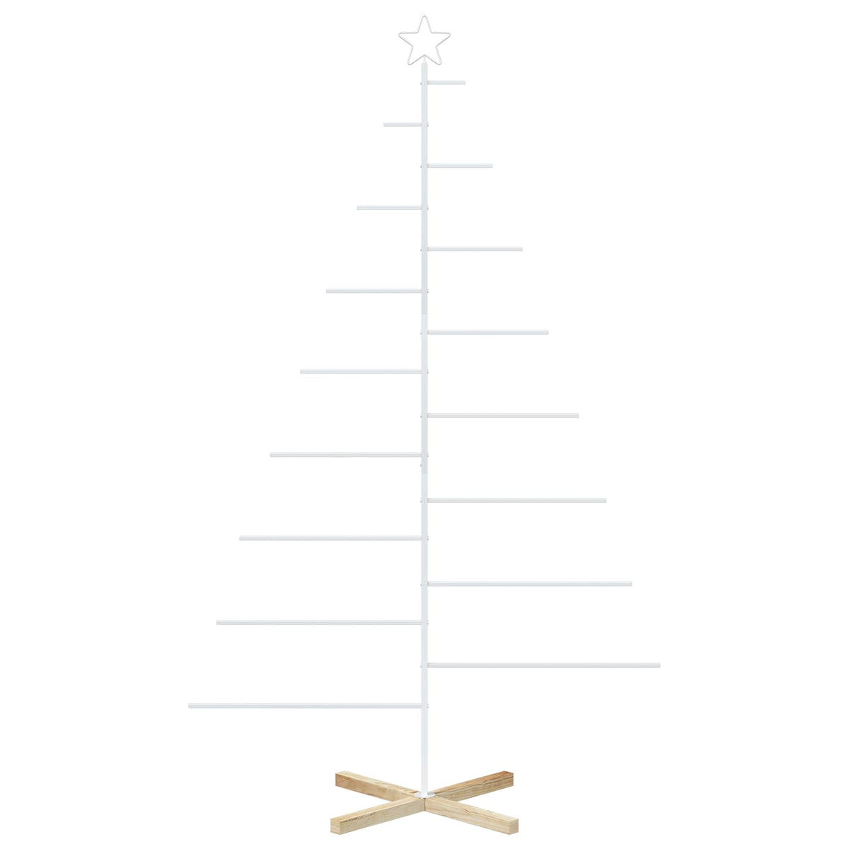 Metal Christmas Tree with Stand KUOPIO 210 cm Steel White