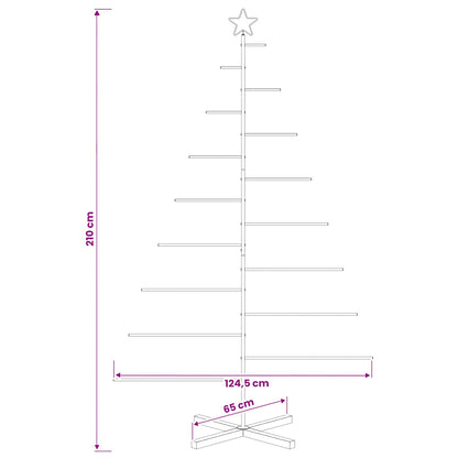 Metal Christmas Tree with Stand KUOPIO 210 cm Steel White