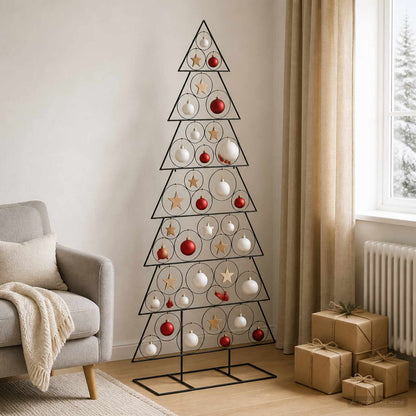 Metal Christmas Tree with Classic Stand KUOPIO 210 cm Steel