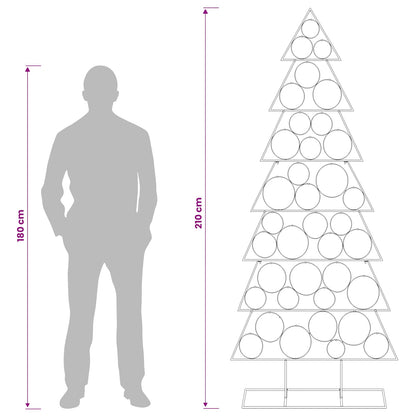 Metal Christmas Tree with Classic Stand KUOPIO 210 cm Steel
