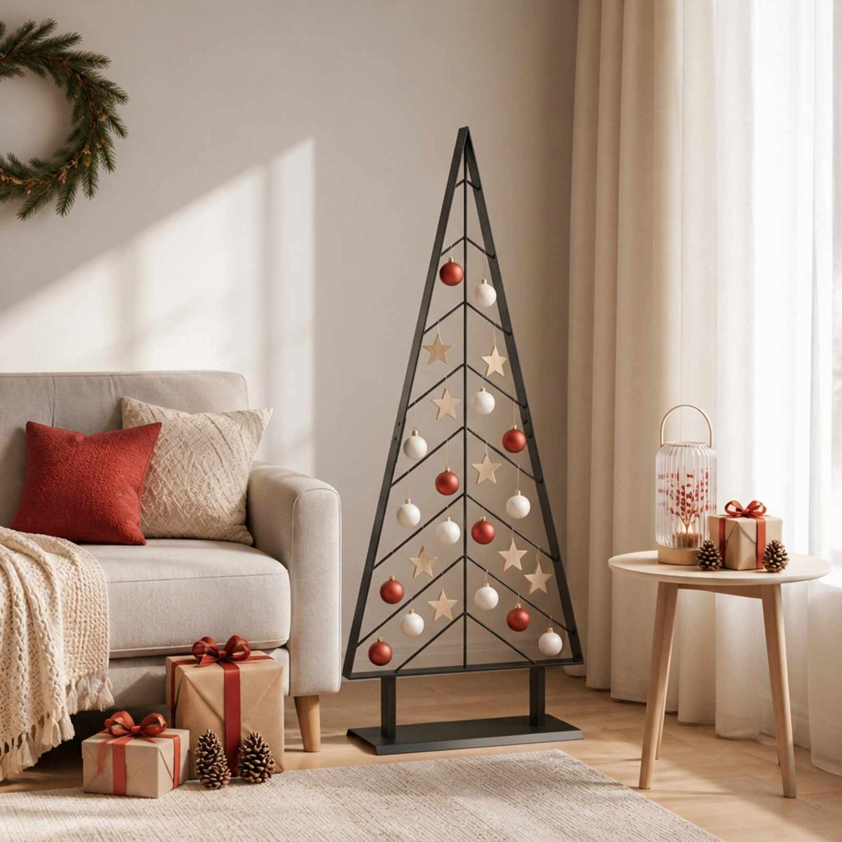 Metal Christmas Tree KUOPIO 125 cm Steel Black