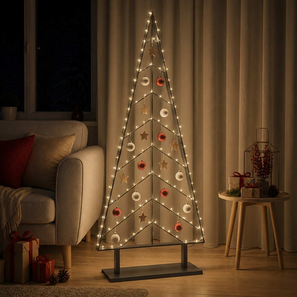 Metal Christmas Tree KUOPIO 125 cm Steel Black