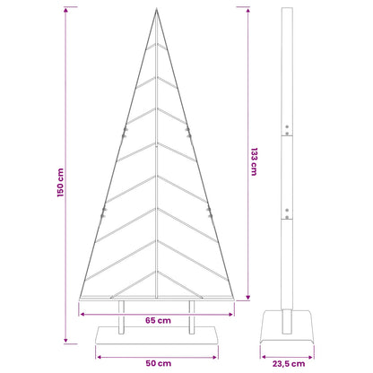 Metal Christmas Tree with Stand KUOPIO 150 cm Steel Black