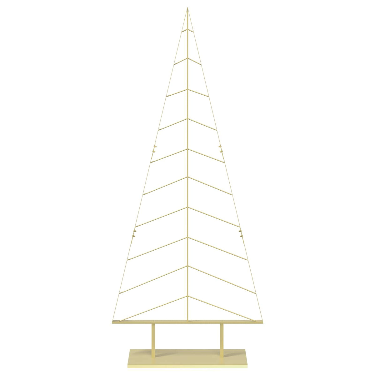 Metal Christmas Tree with Stand KUOPIO 210 cm Steel Gold