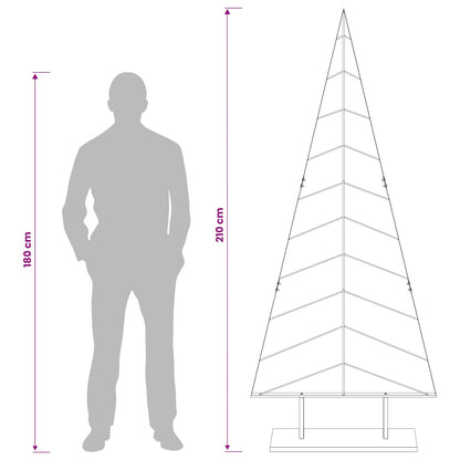 Metal Christmas Tree with Stand KUOPIO 210 cm Steel Gold