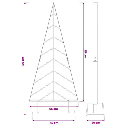 Metal Christmas Tree with Stand KUOPIO 125 cm Steel White