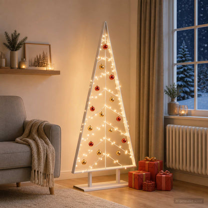 Metal Christmas Tree KUOPIO 150 cm Steel White
