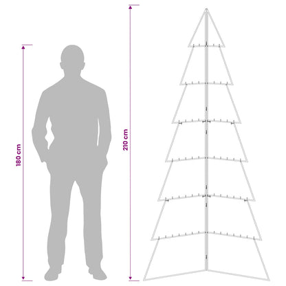 Metal Christmas Tree with Folding Stand KUOPIO 210 cm Steel