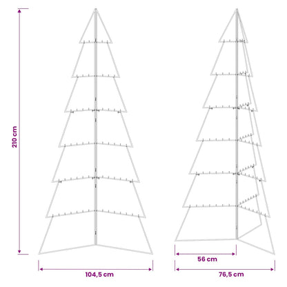 Metal Christmas Tree with Folding Stand KUOPIO 210 cm Steel